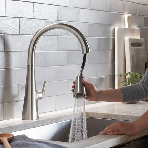 Kohler Graze Touchless PullDown Kitchen Sink Faucet With Three